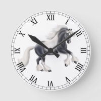 Vanner Cob Horse Wall Clock