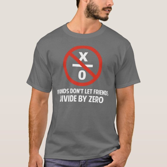 Vänner delar inte vid nolla t shirt (Framsida)