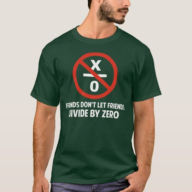 Vänner delar inte vid nolla t shirt (Framsida)