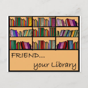 Vänner din bibliotek vykort