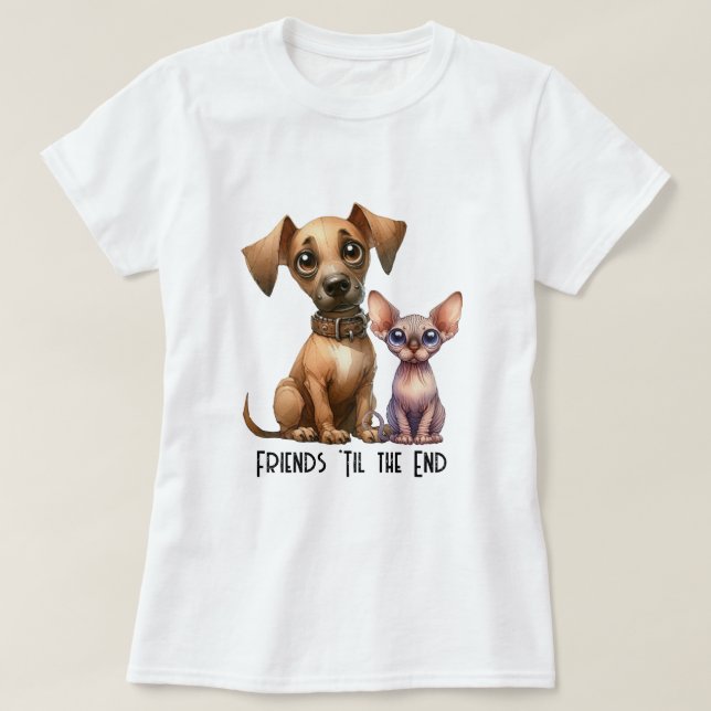 Vänner - djur T-Shirt (Design framsida)