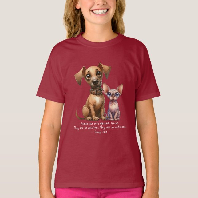 Vänner - djur T-Shirt (Framsida)
