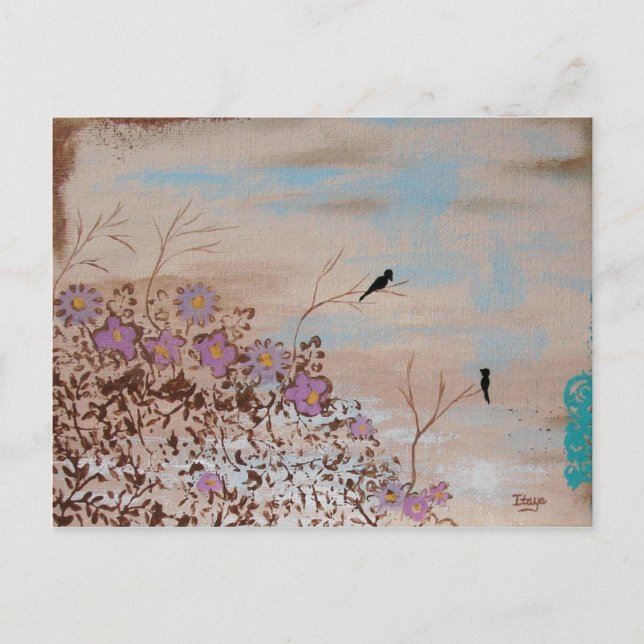 Vänner - Fåglar på Grenar Vykort (Framsida)