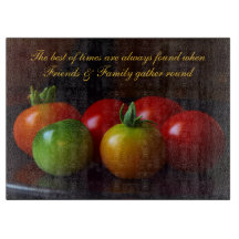 Vänner & familjcitationstecken med tomatskärbrädan