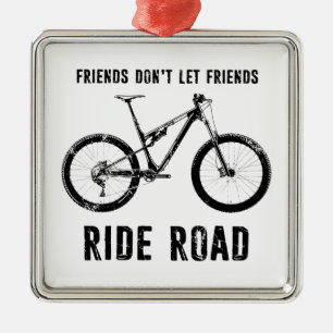 Vänner får inte låta Bikerna Friends Ride Road Mou Julgransprydnad Metall