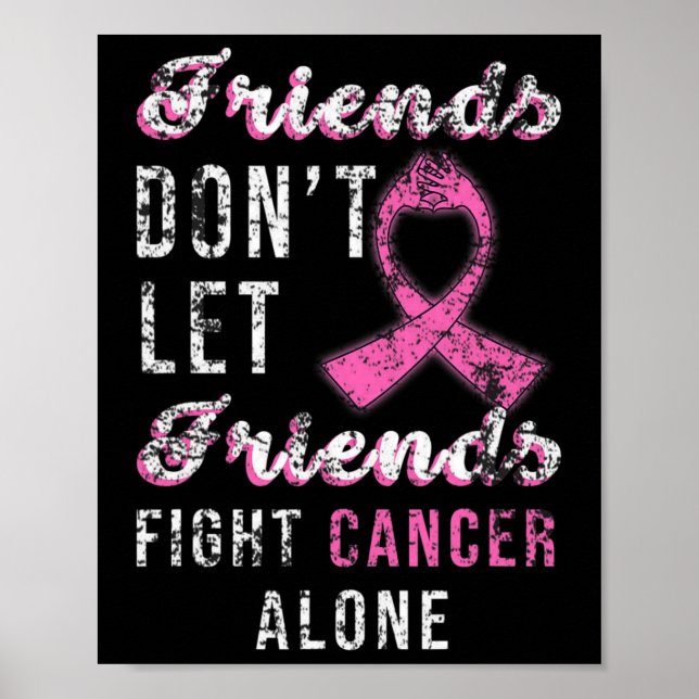 Vänner får inte låta vänner bekämpa bröstcancer i  poster (Framsidan)