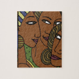 Vänner för afrikansk amerikankvinnasyster pussel