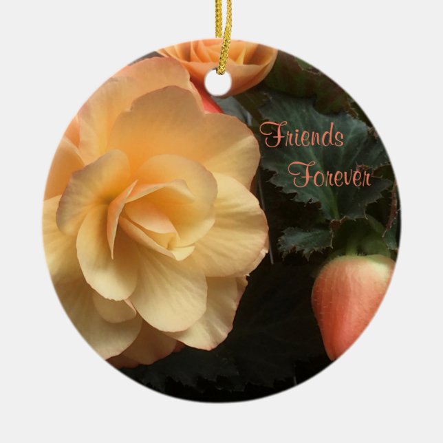 Vänner för alltid julgransprydnad keramik (Framsidan)