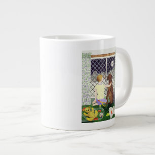 Vänner för alltid jumbo mugg