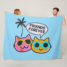 Vänner för Cat Fleece Blanket!
