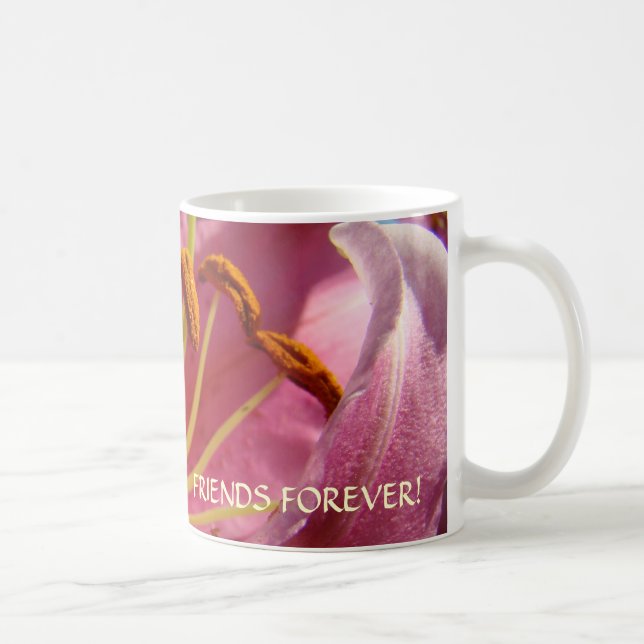 VÄNNER FÖR EVIGT PRESENT Kaffemuggen Rosa Liljor B Kaffemugg (Höger)