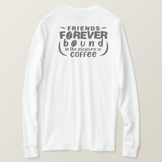 Vänner för kaffe t shirt (Design baksida)