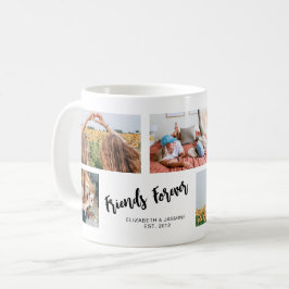Vänner för Photo Collage Gift för BFF-Anpassningsb Kaffemugg