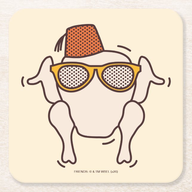 VÄNNER™ | Friendsgiving Underlägg Papper Kvadrat (Framsidan)