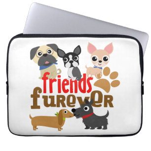 Vänner Furever Hundar-valpar Laptop Fodral