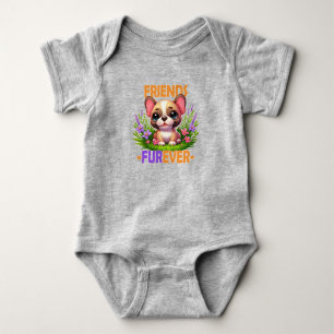 Vänner Furever pun. Cute Fransk Bulldog-hundvalpen T Shirt