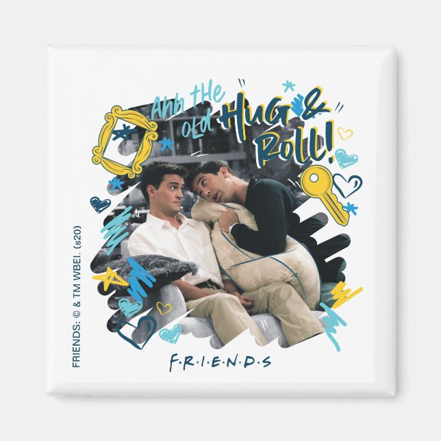 VÄNNER™ | Gammal Hug & Roll Magnet (Framsidan)