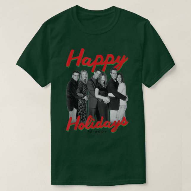 Vänner Glad helg Group T Shirt (Design framsida)