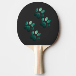 Vänner gnistra mörk grönt Ping Pong Paddle hund Pingisracket