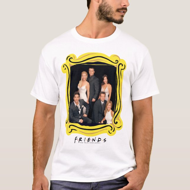 VÄNNER™ | Grupp i formell Bära för svartvitt T Shirt (Framsida)