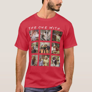Vänner Grupp Skjut den med karaktärspaneler Bas T Shirt
