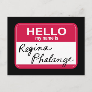 VÄNNER™ Hej Mitt Namn är Regina Phalange Inbjudan Vykort