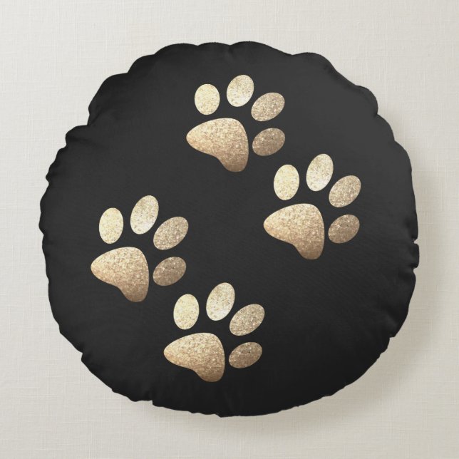 Vänner hund gnistra mjuk ocher rund kudde (Framsidan)