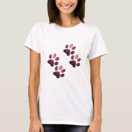 Vänner hund gnistra mörk red tass T-Shirt