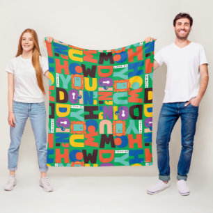 VÄNNER™ Hur du gör i Vibrant Mönster Fleecefilt