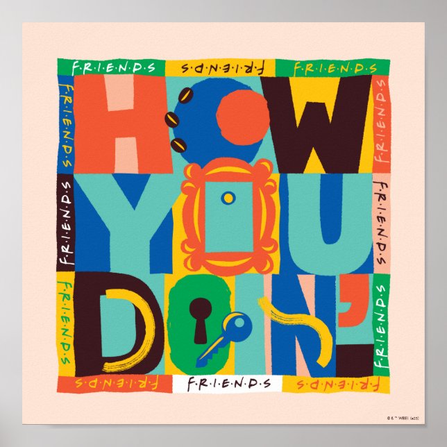 VÄNNER™ | Hur du gör - Vibrant grafik Poster (Framsidan)