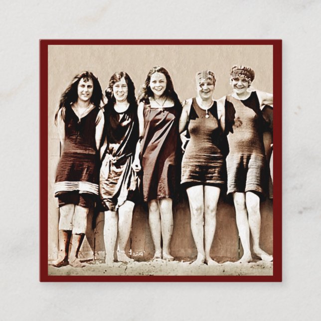 Vänner i baddräkter rabattkort (Framsida)