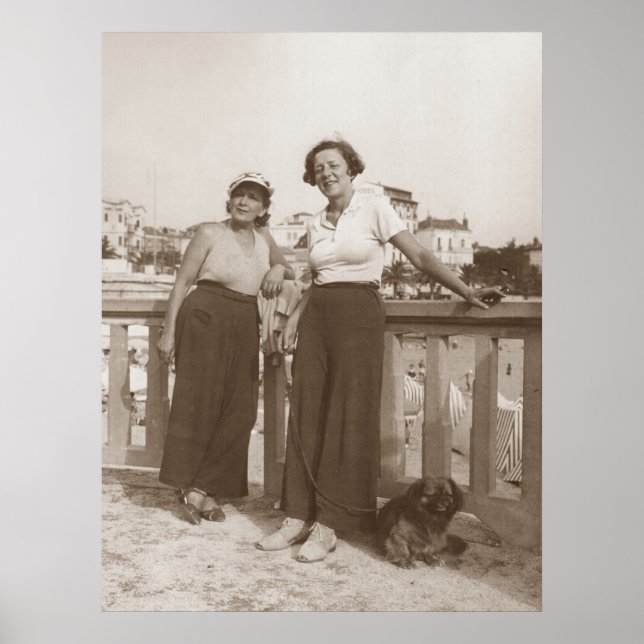 Vänner i Cannes på 1930-talet Poster (Framsidan)