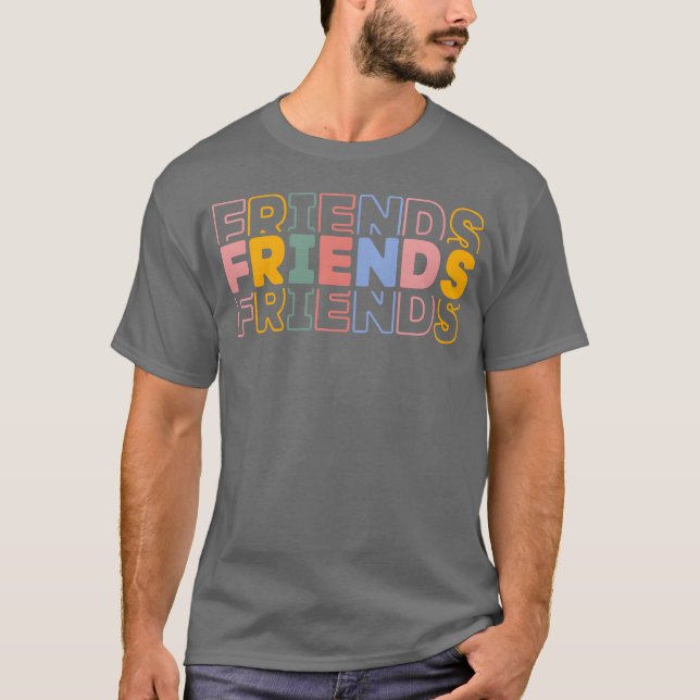 Vänner i färg Ord T Shirt (Framsida)