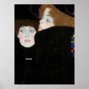 Vänner I, systrarna av Gustav Klimt Poster