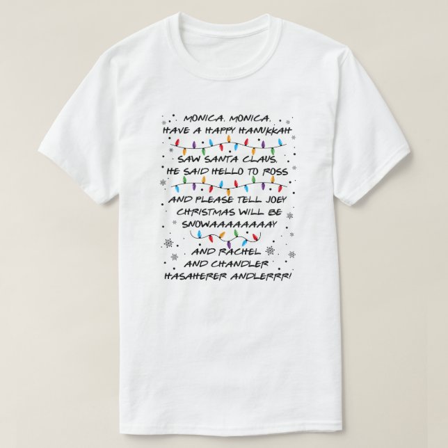 Vänner Inspirerad Jul T Shirt (Design framsida)