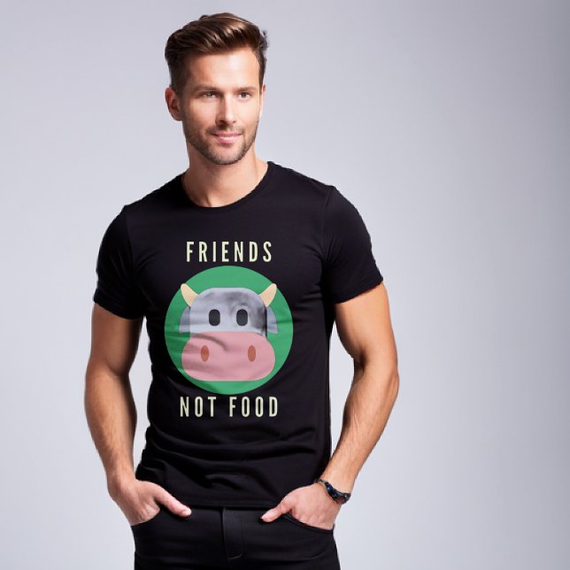 Vänner, inte mat Vegan T-Shirt (Skapare uppladdad)
