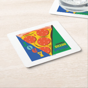 VÄNNER™   Joey äter inte  - Pizza Graphic Underlägg Papper Kvadrat