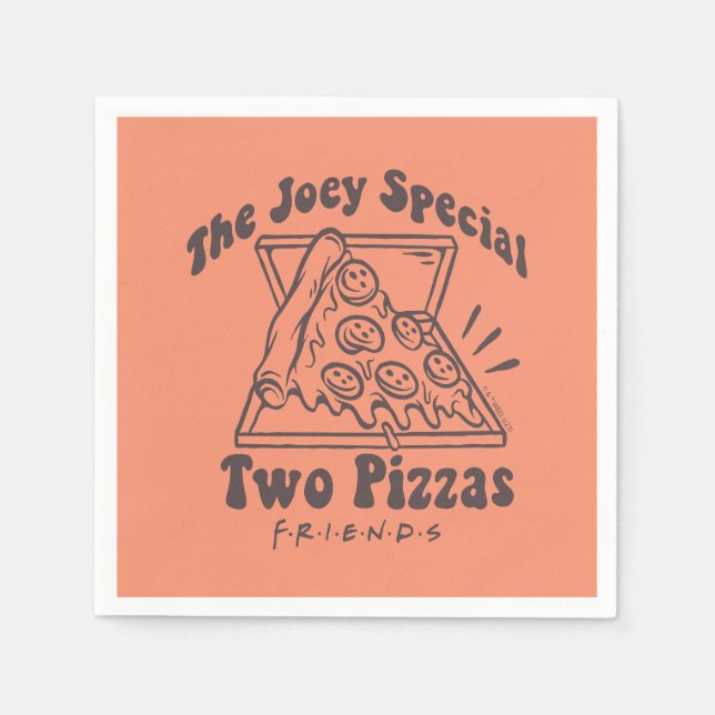 VÄNNER™ | Joey Pizza Quote Pappersservett (Framsidan)