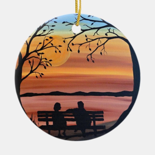 Vänner Julgransprydnad Keramik (Framsidan)