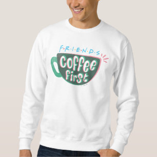VÄNNER™ Kaffe först Lång Ärmad Tröja