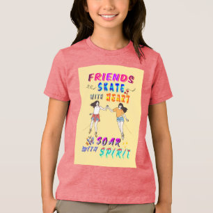 Vänner Kläder Skate Med Hjärta Sväva Med Andan T Shirt