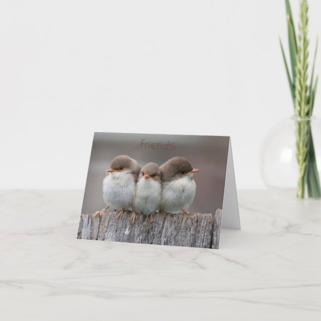 Vänner klibbar noterar tillsammans kort (Framsida)