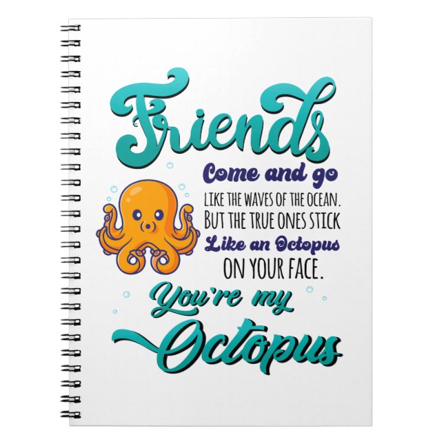 Vänner Kom och gå som Vågarna av havet Anteckningsbok (Framsidan)