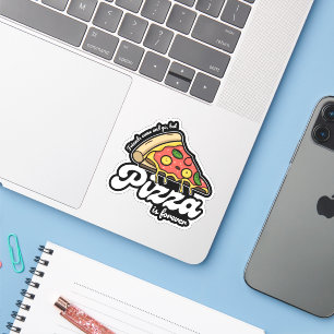 Vänner Kom och Go, men Pizza är för roligt Klistermärken