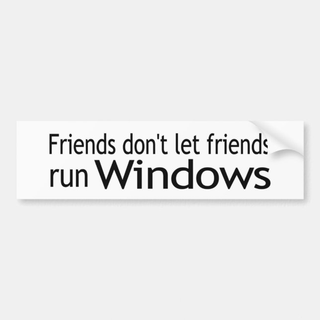 Vänner kör Windows Bildekal (Framsidan)