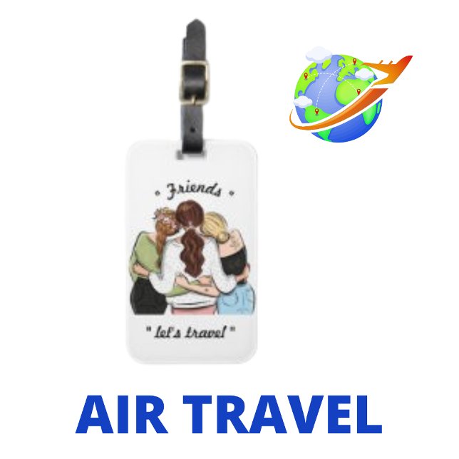 Vänner Låt oss resa, support för Hug White Travel Bagagebricka (Skapare uppladdad)