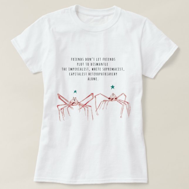 Vänner låter inte vänskjortan tee (Design framsida)