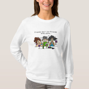 Vänner låter inte vänvinensam tee shirt