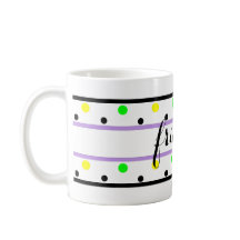 Vänner Lila Gult Grönt Polka dots