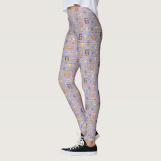 VÄNNER™ | Lila Icon Mönster Leggings